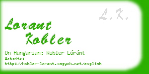 lorant kobler business card